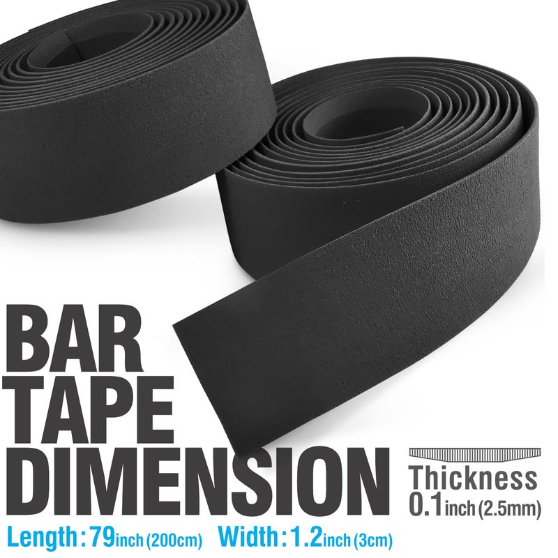MARQUE Suede Bike Handlebar Tape â€“ Road Cycling Bicycle Handle Bar Wrap 2PCS per Set (Black) - Image 5